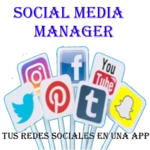 social media manager android application logo